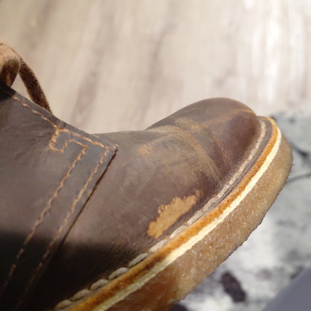 Clarks Women's Brown LEATHER Laceup Ankle Boots Size 6.5 - Picture 2 of 12